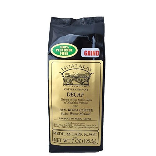 Hualalai Estate Coffee 100% Kona Coffee Decaf 7 Oz Ground