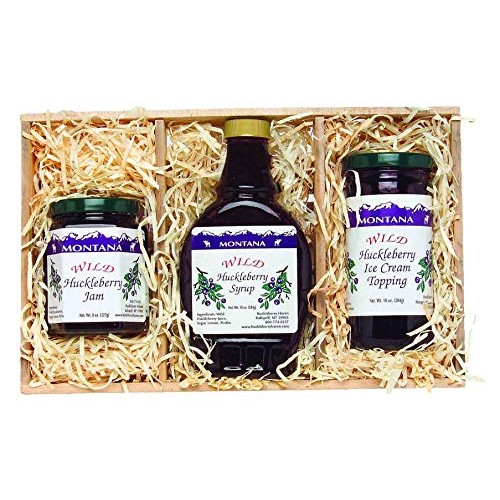 Montana Gift Crate: 10Oz Huckleberry Syrup, 8Oz Huckleberry Jam,