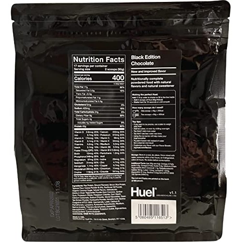 Huel Black Edition - Nutritionally Complete 100% Vegan Gluten-Fr... Huel Black Edition - Nutritionally Complete 100% Vegan Gluten-Fr...