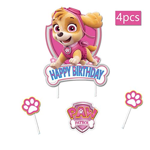 Paw Dogs Patral Skye Cake Topper For Girl Birthday