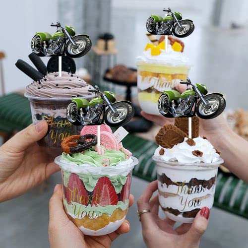 Motorcycle Cupcake Topper,Dessert Cupcake Topper Motorcycle Ride...