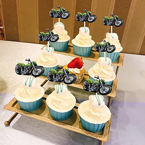 Motorcycle Cupcake Topper,Dessert Cupcake Topper Motorcycle Ride...