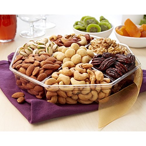Holiday Nuts Gift Basket - Gourmet Food Gifts Prime Delivery - C