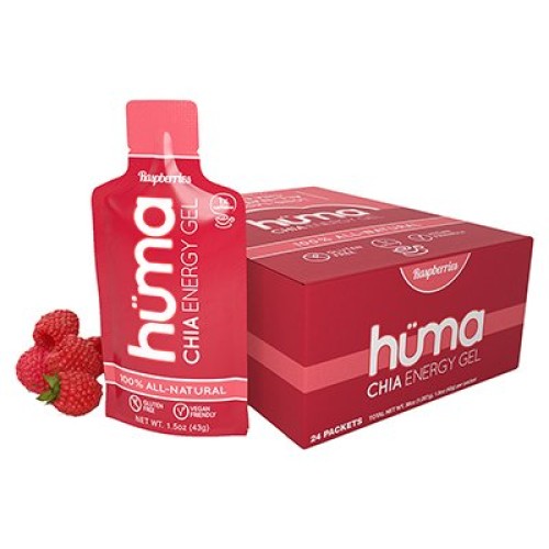 Huma Nutrition Huma Chia Energy Gel Box Of 24 Raspberry Box Of 2