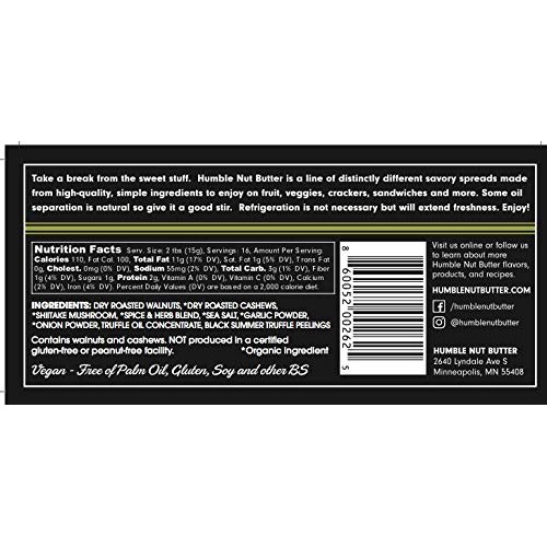 Humble Nut Butter | Truffle Herb Walnut Butter | Savory Nut Butt