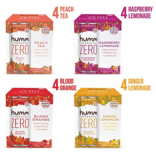 Humm Kombucha Zero Sugar Variety Pack - Live And Raw Kombucha -