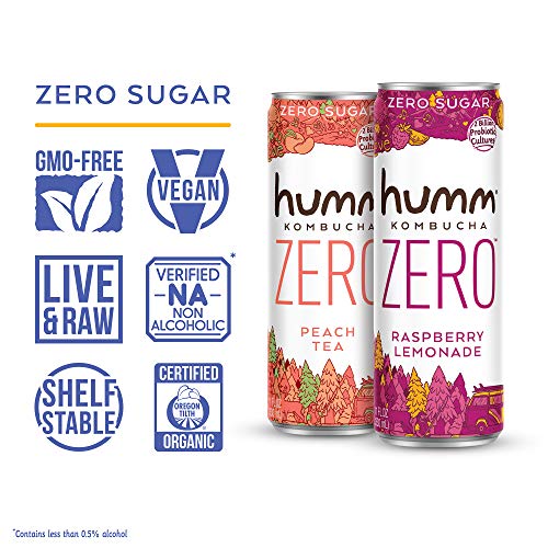 Humm Kombucha Zero Sugar Variety Pack - Live And Raw Kombucha -