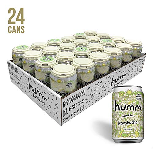 Humm Probiotic Kombucha Coconut Lime - 2 Billion Probiotics. Org