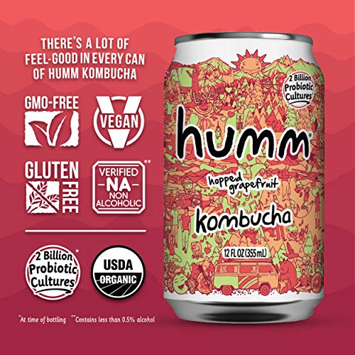 Humm Probiotic Kombucha Hopped Grapefruit - 2 Billion Probiotics