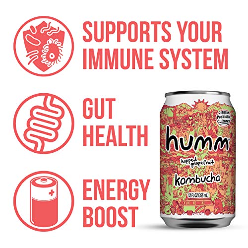 Humm Probiotic Kombucha Hopped Grapefruit - 2 Billion Probiotics