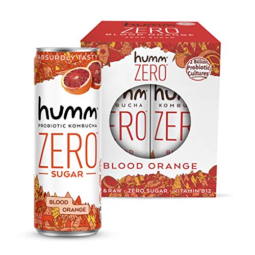 Humm Probiotic Kombucha Zero Sugar Blood Orange - No Refrigerati