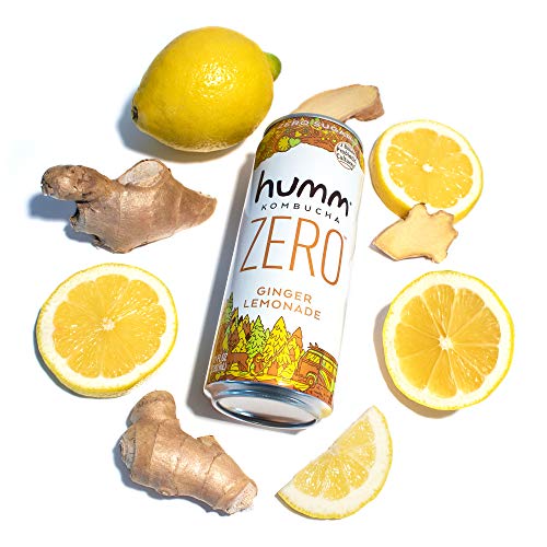 Humm Probiotic Kombucha Zero Sugar Ginger Lemonade - No Refriger