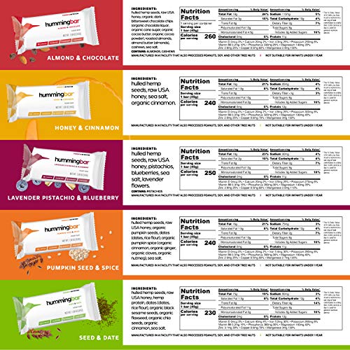 Humming Hemp Hummingbar Protein Bars - 5 Bars - Give Me 5 Sample