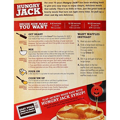 Hungry Jack Extra Light &Amp; Fluffy Pancake &Amp; Waffle Mix, 32 Ounce