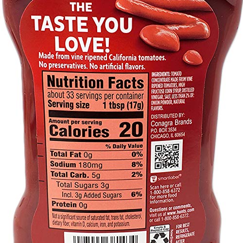 Hunt’S Tomato Ketchup 20 Oz | Ketchup Squeeze Bottles 4 Pack