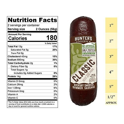 Hunters Reserve, Taste of The Wild Summer Sausages, Hickory Smok...