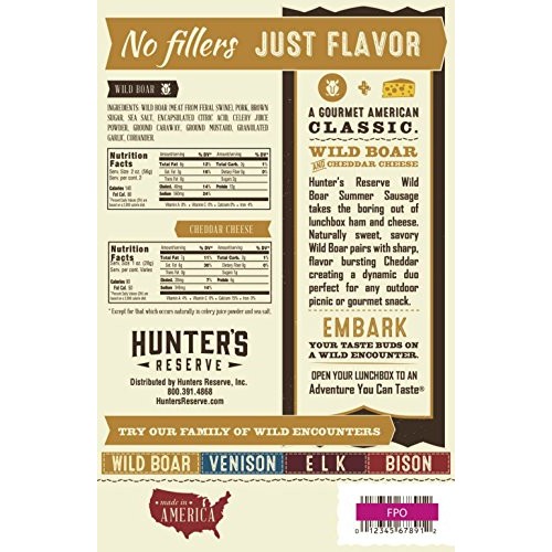 Hunters Reserve Wild Encounters, Wild Boar And Cheddar Cheese, T