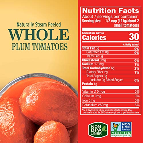 Hunts Whole Peeled Plum Tomatoes, Keto Friendly, 28 Oz