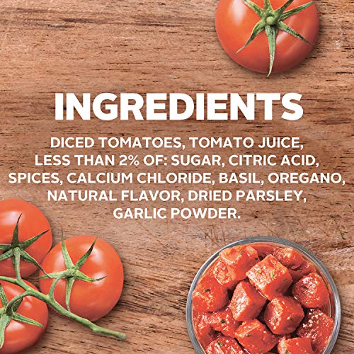 Hunts Diced Tomatoes With Basil, Garlic &Amp; Oregano No Salt Added