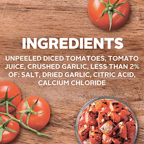 Hunts Fire Roasted Diced Tomatoes With Garlic, Keto Friendly, 1
