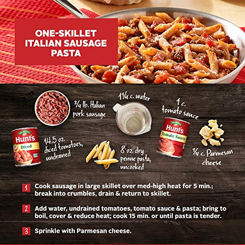 Hunts Fire Roasted Diced Tomatoes With Garlic, Keto Friendly, 1