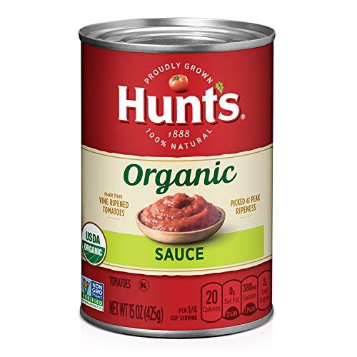 Hunts Organic Tomato Sauce, Keto Friendly, 15 Oz, 12 Pack