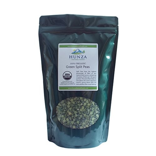 Hunza Organic Green Split Peas 2 Lbs