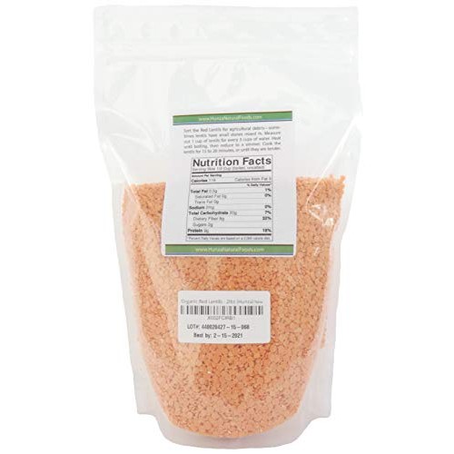 Organic Red Lentils - 2Lbs Hunza
