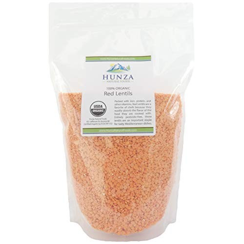 Organic Red Lentils - 2Lbs Hunza