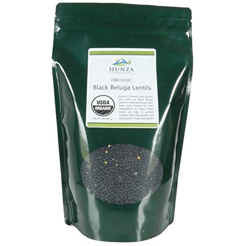 Hunza Organic Black Beluga Lentils 2-Lbs