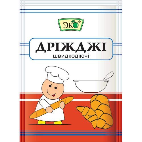 Yeast Baker Dried Eko Ukraine 11G 0.38 Oz, Pack Of 9