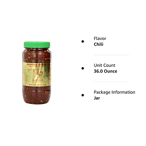 Huy Fong Sambal Oelek Ground Fresh Chili Paste Large 18 oz Jars...