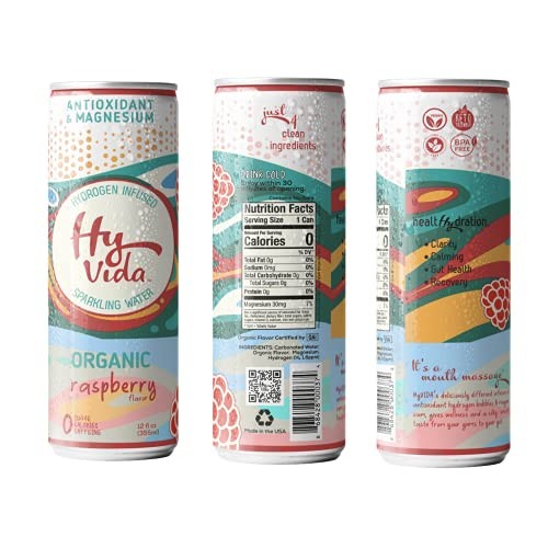 Hyvida Hydrogen Infused Sparkling Water Beverage – Organically F