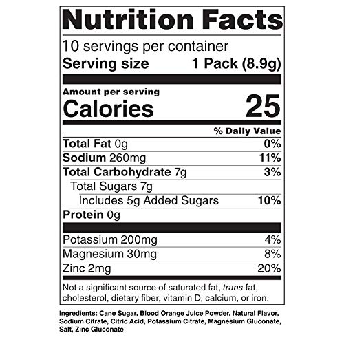 Hydrant Hydrate Blood Orange 10 Stick Packs, Electrolyte Powder