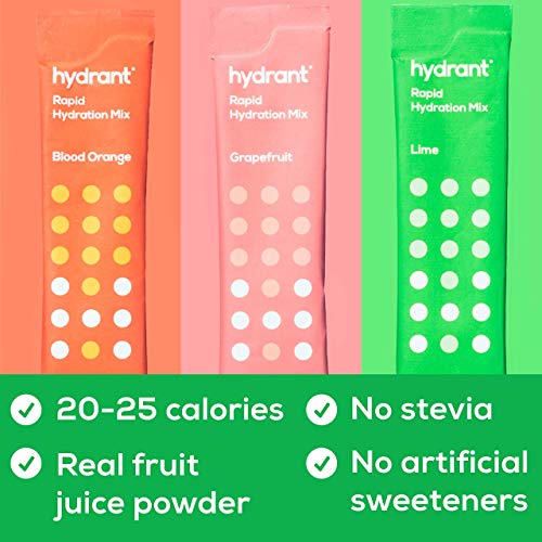 Hydrant Hydrate Blood Orange 10 Stick Packs, Electrolyte Powder