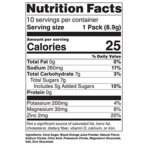 Hydrant Hydrate Blood Orange 10 Stick Packs, Electrolyte Powder