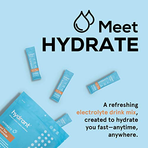 Hydrant Hydrate Iced Tea Lemonade 30 Stick Packs, Electrolyte Po