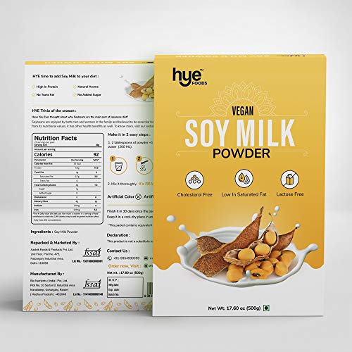 Hye Foods Vegan Soy Milk Powder | 49% Protein | Unsweetened | 17