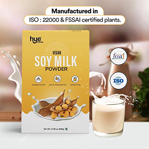 Hye Foods Vegan Soy Milk Powder | 49% Protein | Unsweetened | 17
