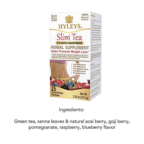 Hyleys Slim Tea 5 Flavor Assortment 1 Pack