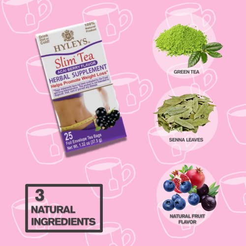Hyleys Slim Tea Weight Loss Herbal Supplement With Acai Berry - Hyleys Slim Tea Weight Loss Herbal Supplement With Acai Berry -