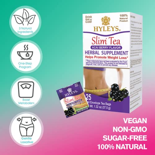Hyleys Slim Tea Weight Loss Herbal Supplement With Acai Berry - Hyleys Slim Tea Weight Loss Herbal Supplement With Acai Berry -