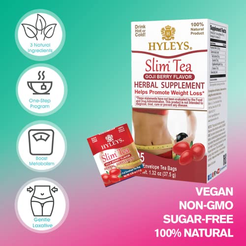 Hyleys Slim Tea Goji Berry Flavor - Weight Loss Herbal Supplemen...