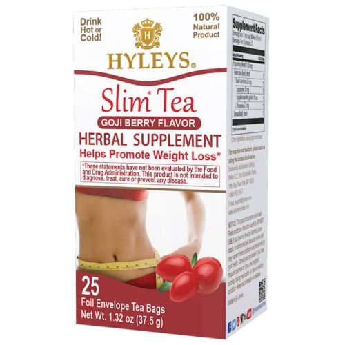 Hyleys Slim Tea Goji Berry Flavor - Weight Loss Herbal Supplemen...