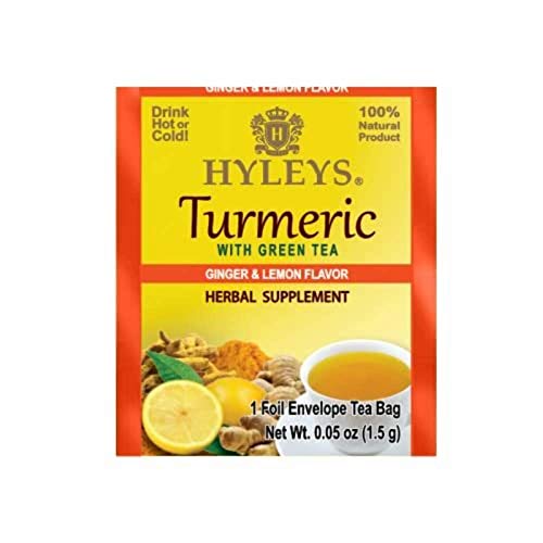 Hyleys Turmeric Tea - Green Tea with Ginger and Lemon Flavor - 2...
