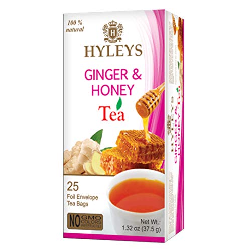 Hyleys Wellness Natural Ginger & Honey Black Tea - 25 Tea Bags ...