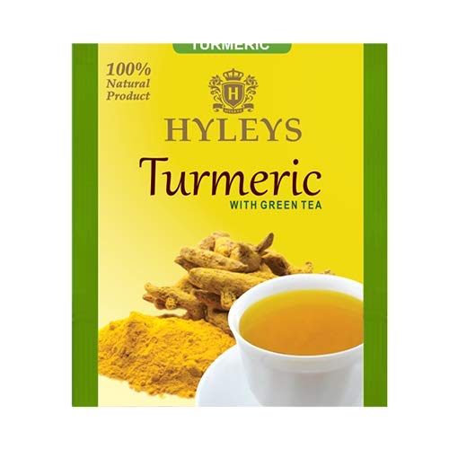 Hyleys Wellness Turmeric with Green Tea - 25 Tea Bags 100% Natu...