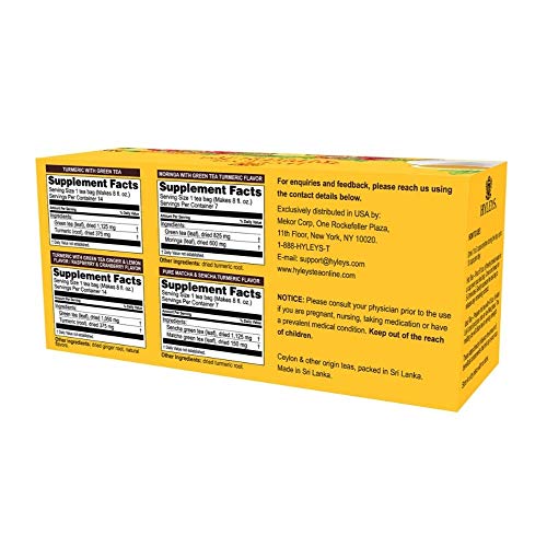 Hyleys Wellness Turmeric with Green Tea Assorted Collection - 42...