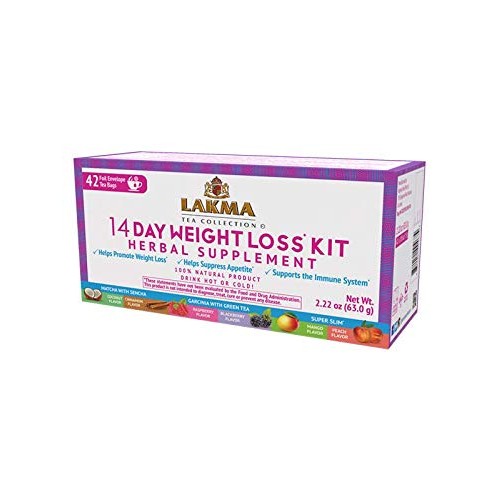 Lakma Tea 14 Days Weight Loss Kit - 42 Tea Bags 100% Natural, S...