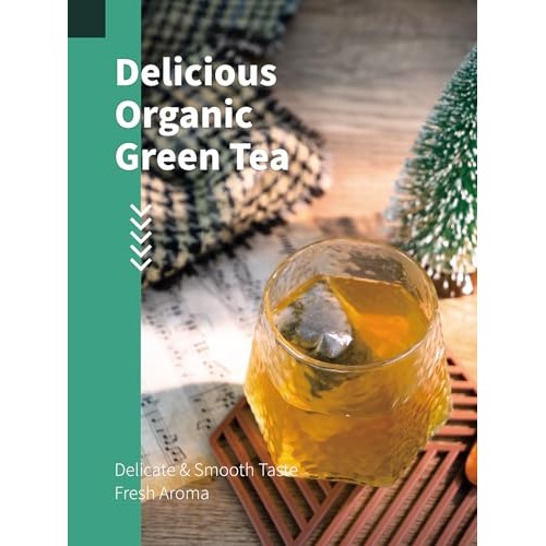 HYNTMYT Organic Green Tea Bags, USDA Organic Green Tea, Mild & S...